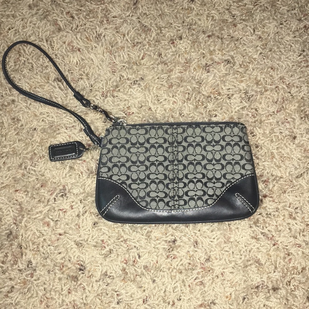 Black coach wristlet